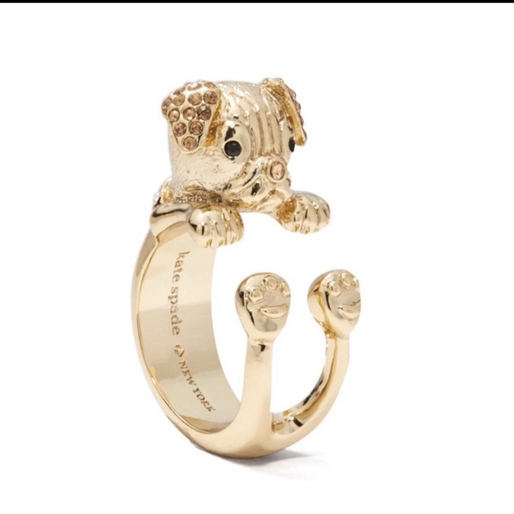NWOT Kate Spade puppy dog ring size 6
